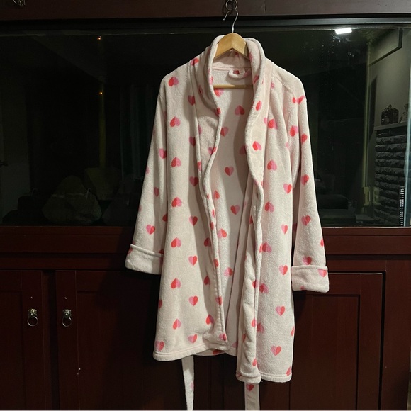 Joe Fresh Baby Pink Heart Pattern Robe! - Picture 1 of 10